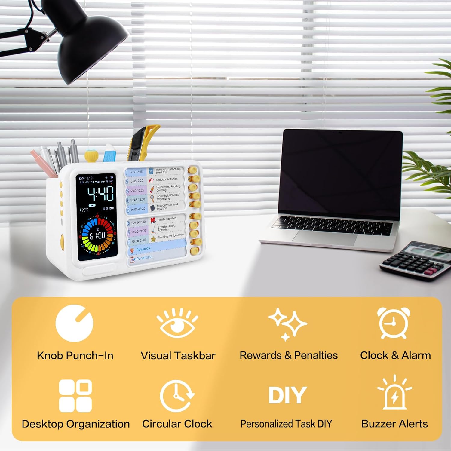 12/24 Hour Switching Task Timer, Timer for , Visual Schedule for  with , Visual Schedule for , Time Management Tools,  Increase Self-Regulation, with 99-Minute Countdown