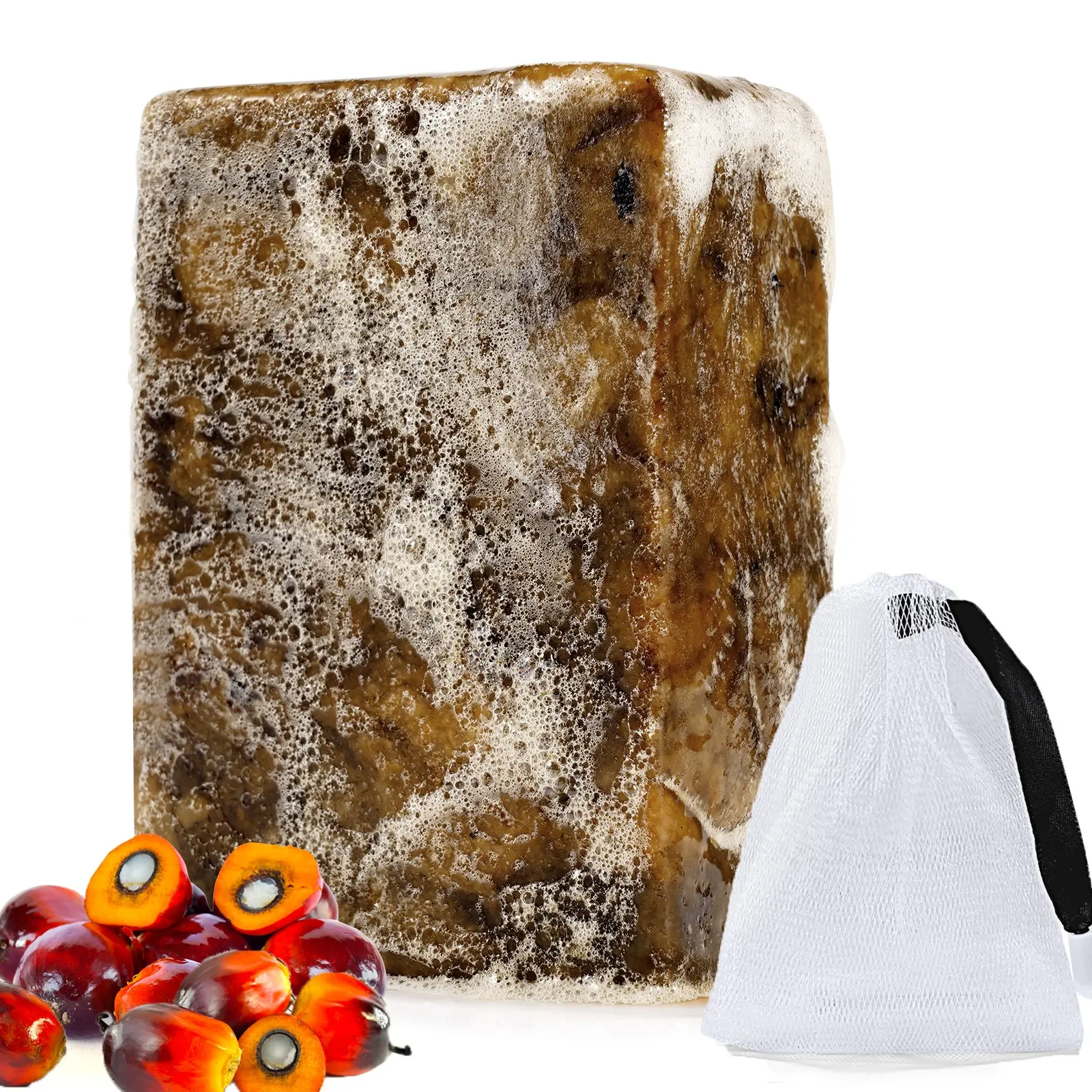 ELAIMEI African Black Soap 2-Box Set – Handmade Traditional Soap, Rich in Vitamins A, D, E, and K. Gently Cleanses Face and Body, Helps Improve Acne and Roughness. Leaves Skin Soft and Comfortable – A Daily Essential for Home Skincare.