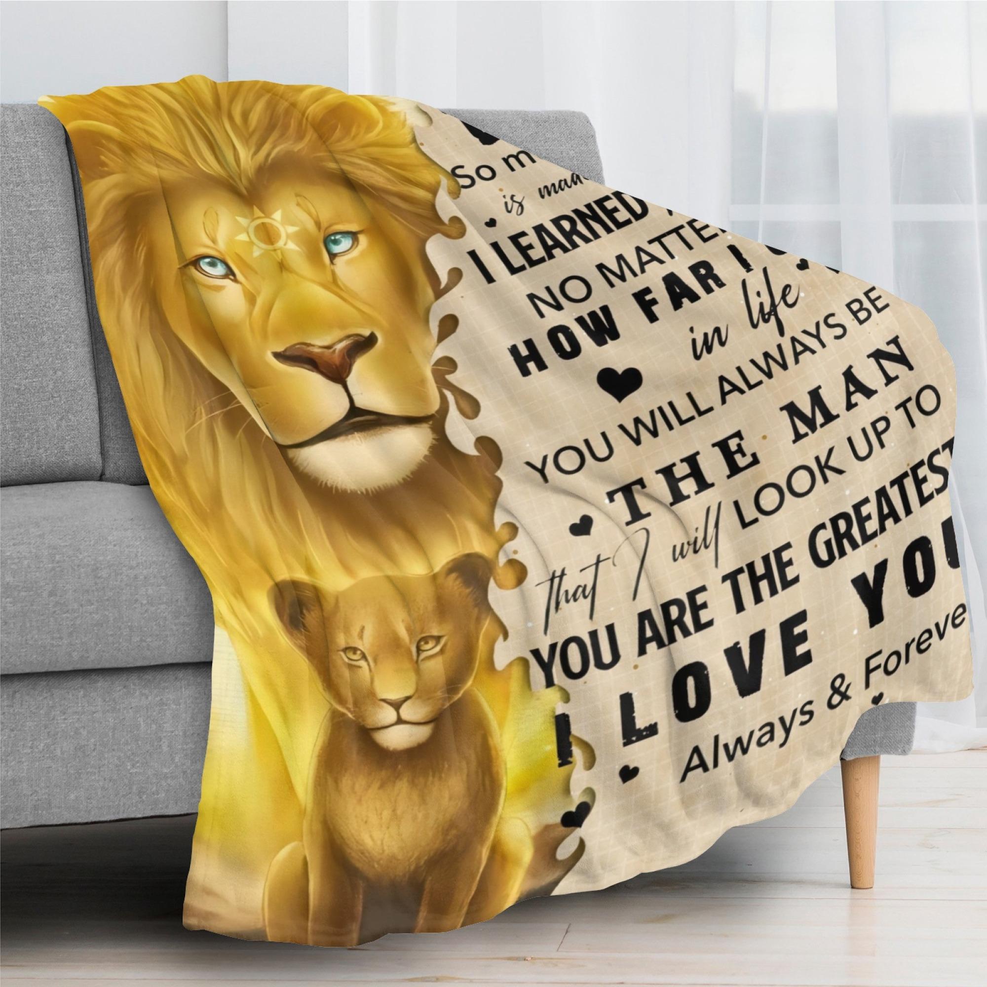 Gifts for Dad from Daughter to My Dad Blanket Best Gift for Fathers Day Birthday Christmas Valentines Day Bday Present Idea for Father Husband Men Him Healing Thoughts Throw Blanket