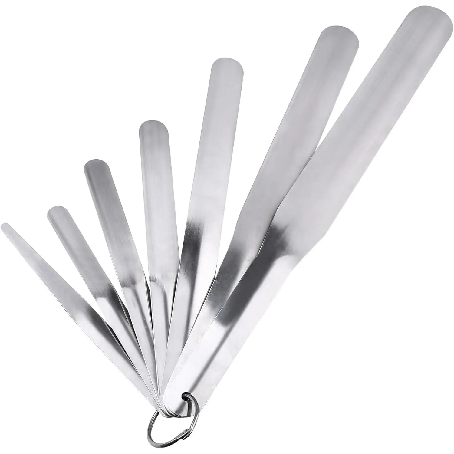 7 Packs Caulking Spatula Tool Set, Stainless Steel Multi-Size Caulk Finishing Spatulas for Bathroom, Kitchen, Window, and Door Sealing