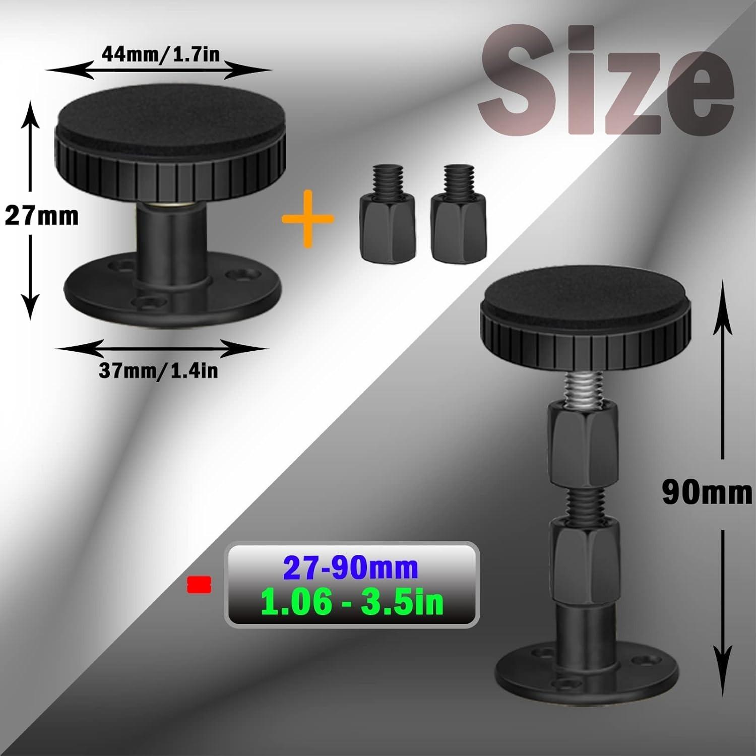 8 Pcs Adjustable Threaded Headboard Stoppers/Bumper Against Wall, Behind Bed Frame Protector Antishake Tool, Bed Shake Support Stabilizer Device for Anti-Knocking,Banging, Metal