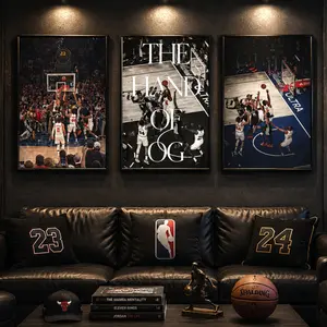 NYC Basketball Poster, Number 8 Hoops Wall Art, Clutch Shot Sports Print, Basketball Fan Room Decor, Vintage Game Poster, Sports Wall Art, Man Cave Decor, Gym Wall Art