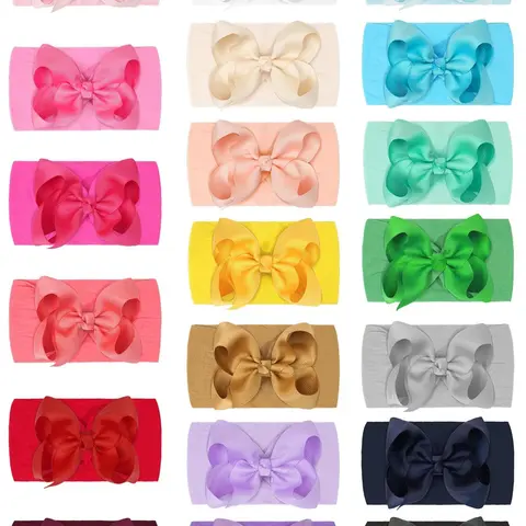 3/10/20PCS Baby Hair Bows, 4 inch Butterfly Knot Headbands, High Elastic Soft Hair Accessories for Newborns & Toddlers, Cute Infant Shower Gifts, Elastic Hair Accessory