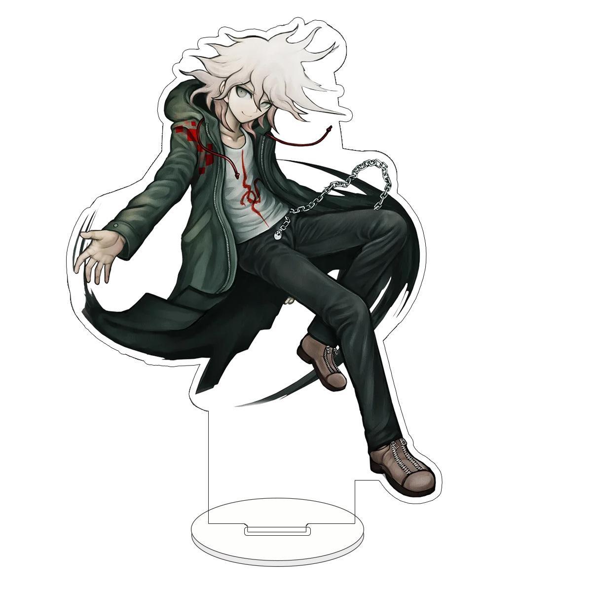 （Free shipping）Anime Game Danganronpa Figure Nagito Komaeda Kirigiri Kyouko Togami Byakuya Cosplay Acrylic Stand Model Prop Fans Birthday Gifts