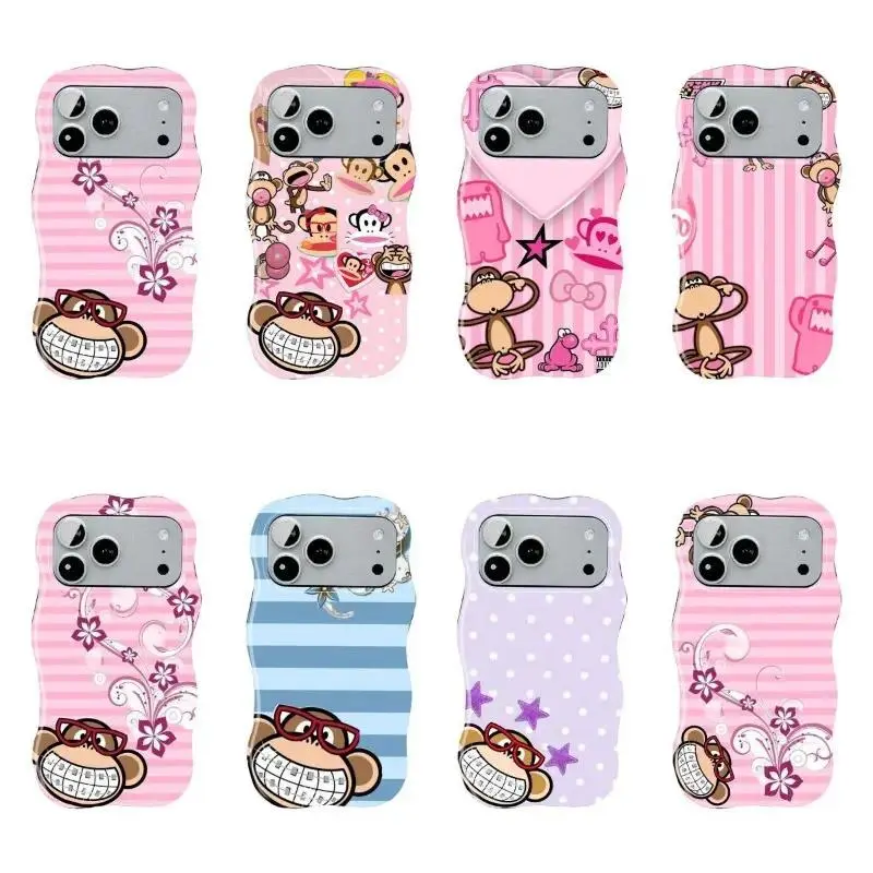 Monkey Cartoon Phone Case - "Don't Pop My Bubble" Series, Suitable for iPhone 17-11 Pro Max/Plus and  Samsung Galaxy S23-25