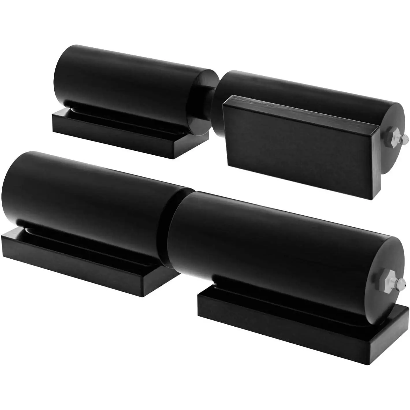 Heavy Duty 7-Inch Gate Hinges 2-Pack, Black Iron Barrel Style, 900 Lbs Capacity for Swing Door, Trailer Ramp, Weld-On InstallGift