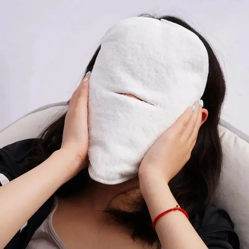 1 reusable hot and cold towel facial mask - moisturizing for hot and cold skin care, soft and gentle face