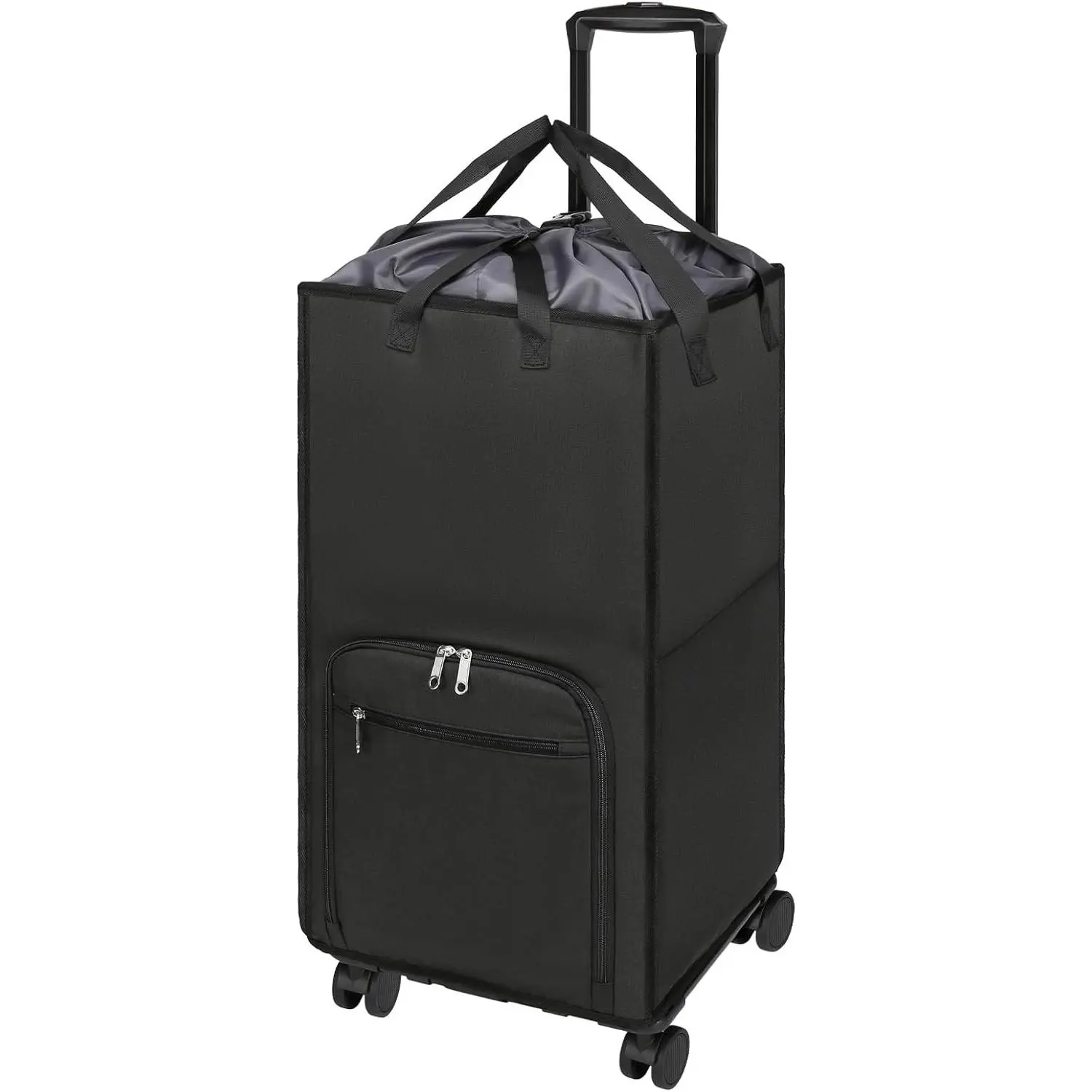 Extra Large Rolling Laundry Basket with Wheels, 90L Freestanding Collapsible Laundry Hamper Bag for Clothes Storage, Removable Wheeled Cart for College Dorm Apartment Laundry Room Bathroom