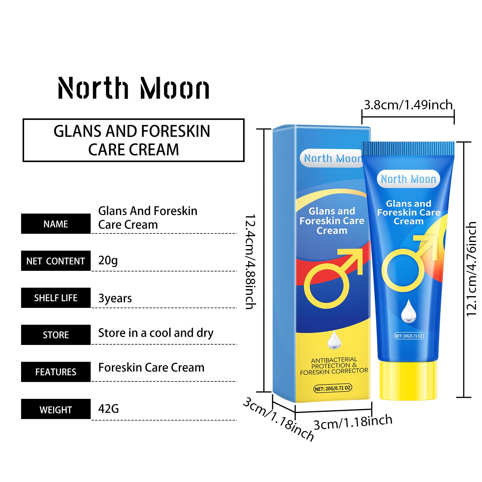 North Moon Men's Care Cream Men's Body Care Soothing Discomfort Cleansing Moisturizing Care Cream