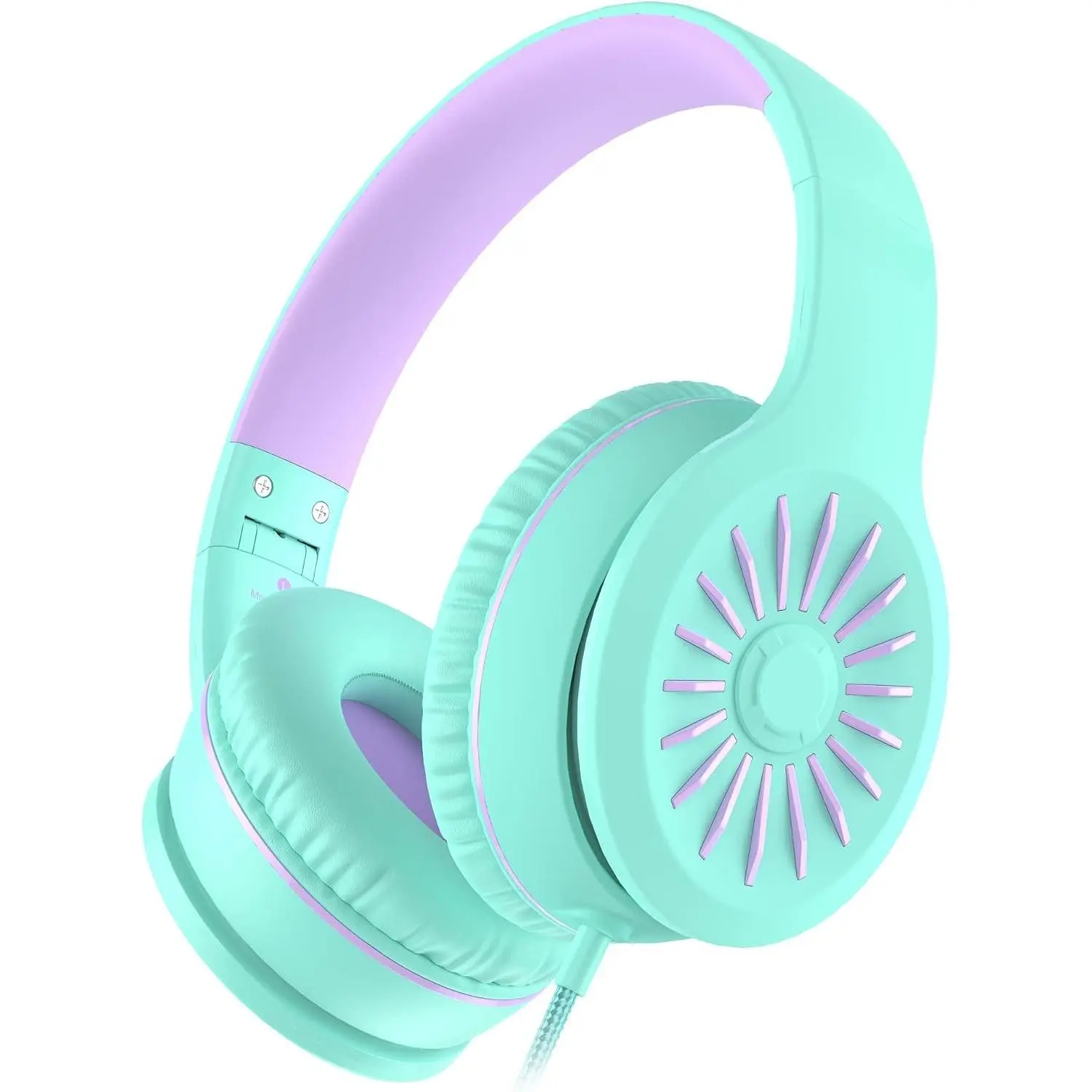 i45  Headphones Wired, -Ear Headphones for School Teen, Green | Foldable Portable, 1.5M Cord Headphone Stereo Aux Jack 3.5mm Headset for Smartphones Chromebook  PC Airplane Travel