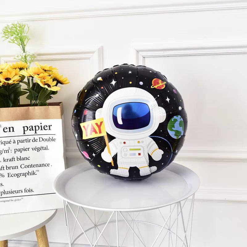 33 Pcs Outer Space Astronaut Rocket Balloon Set Spacecraft Galaxy Planet Theme  Birthday Decoration Balloon Column  for boys