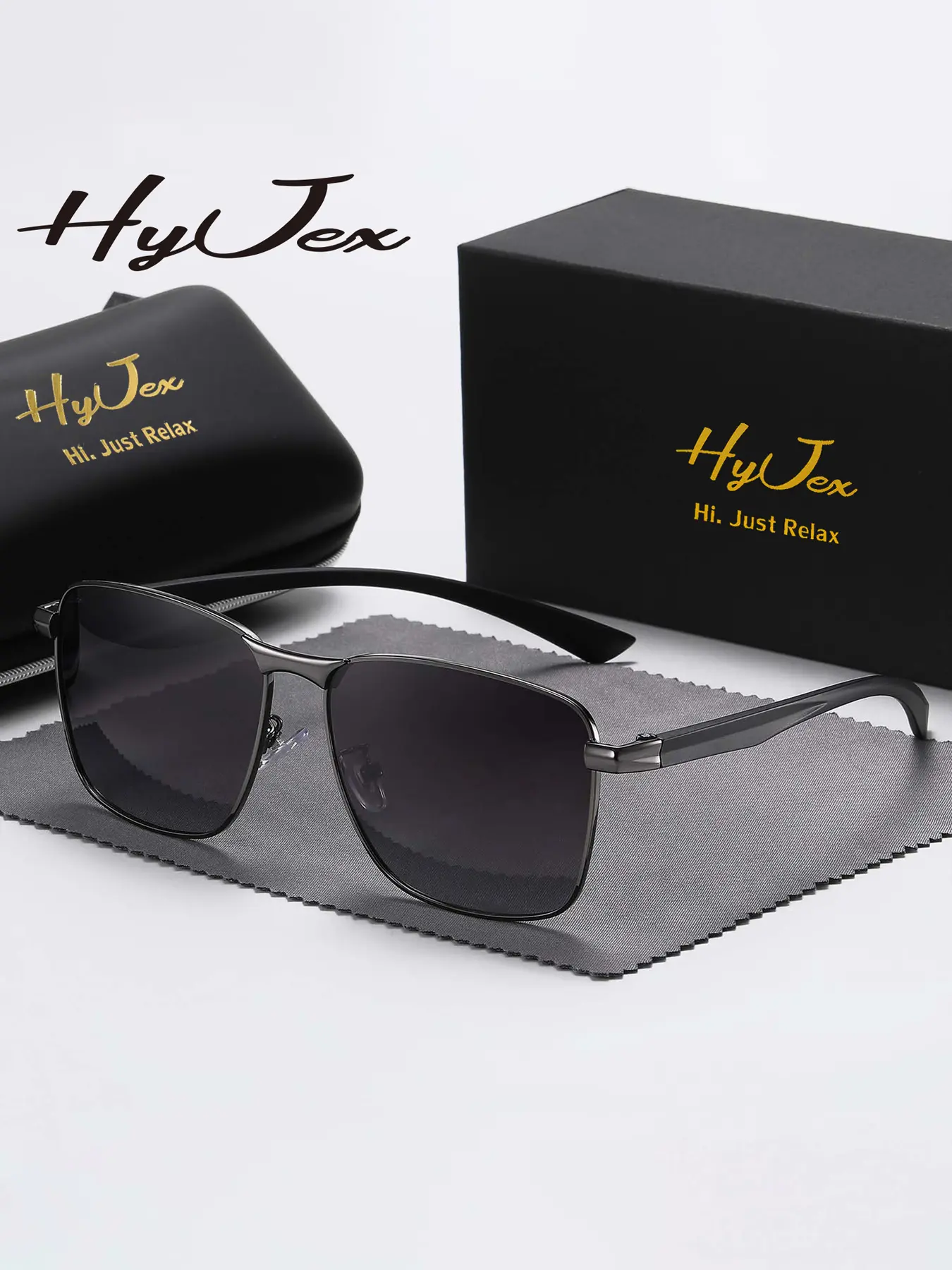 HyJex 1 Piece Unisex Refined Design Square Frame Sunglasses Exceptional Quality Full Frame Sunglasses UV400