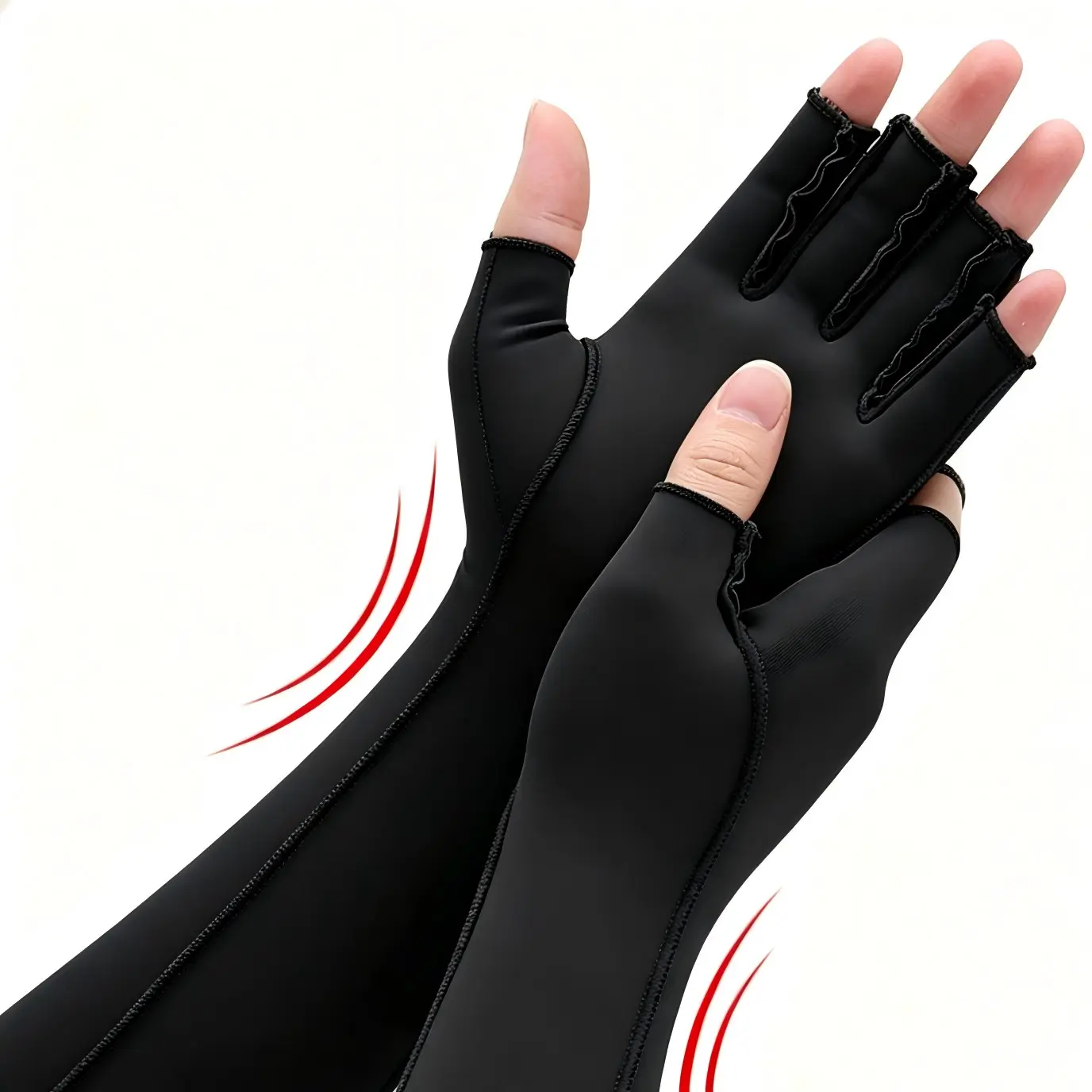 Long Compression Gloves, Finger Protection Gloves, Sports Gloves, Outdoor Cycling Gloves, Ideal for Active Lifestyle