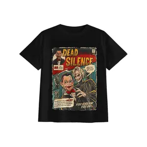 Dead Silence Billy Puppet Mary Shaw Vintage Horror Comic Book Cover Graphic T-Shirt Retro Spooky Movie Casual Streetwear For Men Women