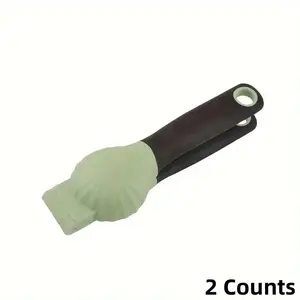 2 Counts Multifunctional Chestnut Cracker with TPR Handle - Durable Plastic & Stainless Steel Nut Opener for Chestnuts, Hazelnuts, and Walnuts - Easy-to-Use Kitchen Tool in Black or Yellow, Nut Crackers for Nuts