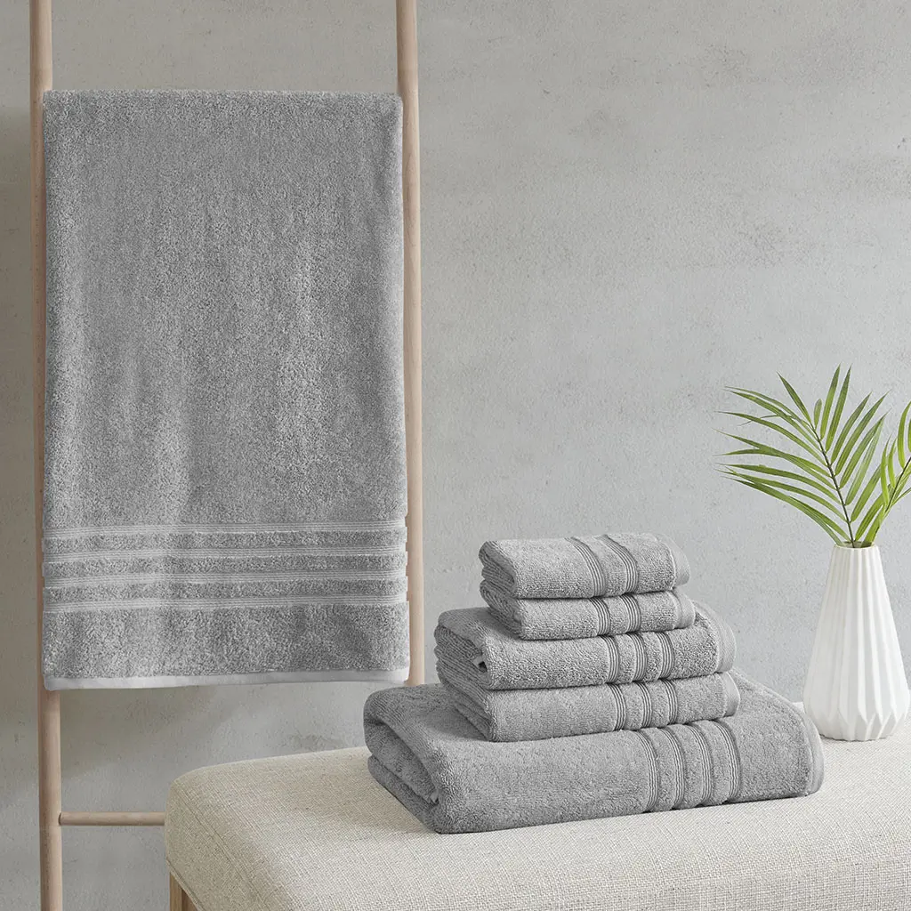 ARCH Sustainable Antimicrobial Bath Towel 6 Piece Set, Quick Dry Bathroom Towels, Soft Absorbent Cotton Blend, Eco Friendly Towel Set for Bath, Gym, Spa, Hotel, Guest, 6 Pack Towels, Multiple Color Options, Home Furniture and Household Product