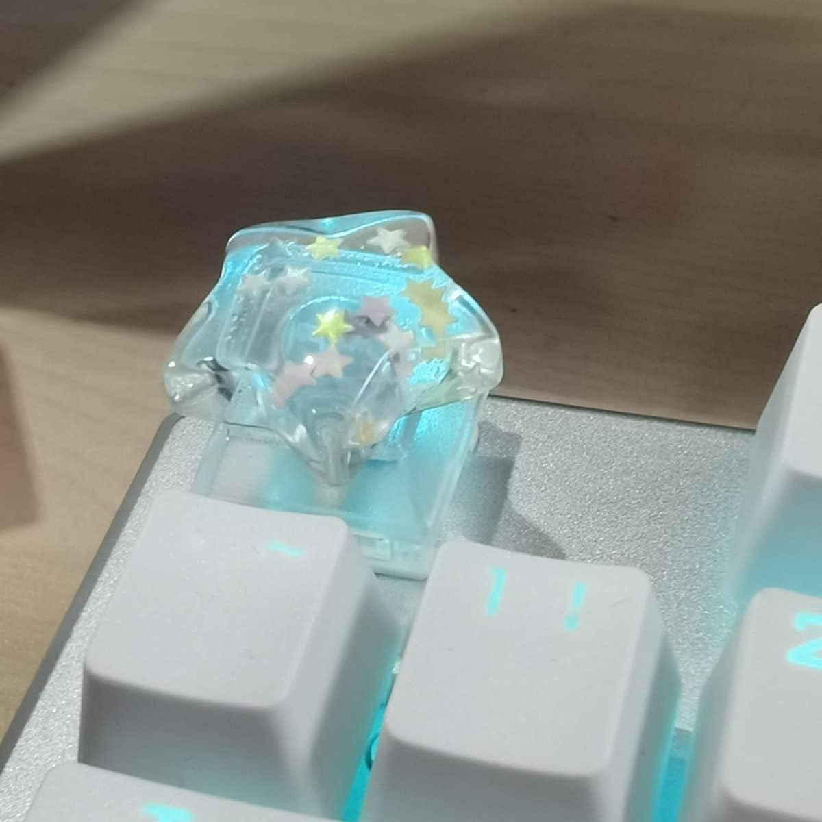 Personalized Transparent  Keycap Handmade Keycap OEM Profile Keycap Esc Backlit Keycap  R4 Height for Mechanical Keyboard Cherry MX