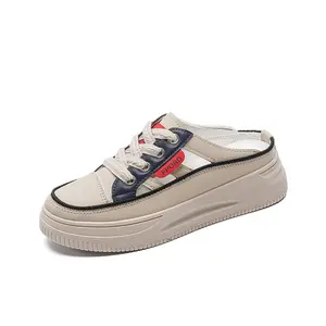 2026 popular summer versatile thick-soled slip-on breathable closed-toe mules for women, high-end mesh sandals
