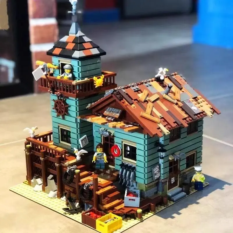 1 Nano Block Architecture Coastal Village Set, Old Fishing Store Assembly Bricks with Figures, Educational Hobby Building Kit for Kids Teens Adults Age 12 14 16 18+, Holiday Gift 2026 Special Clearance