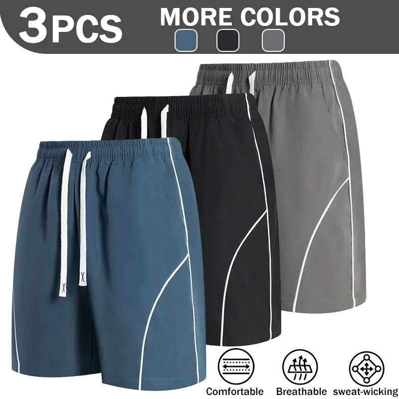 [ Summer Atmosphere ] Men's curved line high street fashionable casual shorts are loose and breathable in summer, suitable for daily outings, basketball sports, and street trendy sports shorts