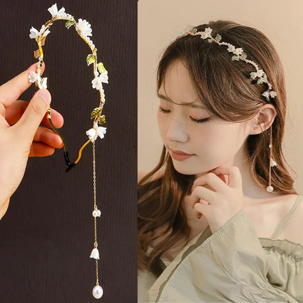 Women's Gold Flower Crown Headband with Leaf Vines, Boho Crown for Renaissance Ren Faire, Wedding Fairies Bridal Hair Accessory
