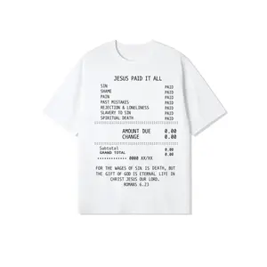 Classic Unisex Jesus Paid It All Distressed Lettering Sports Top - Breathable Lightweight Cotton Fabric, Fit Jesus T Shirts for All Seasons