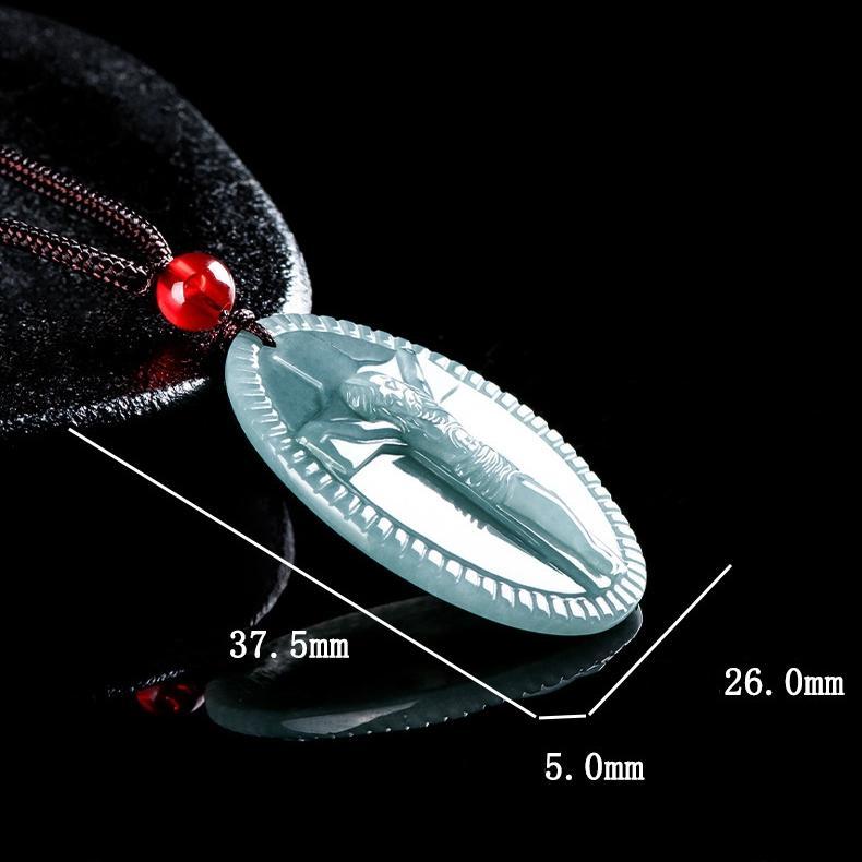 Natural Jade Jesus Crucifix Pendant Necklace Jewelry for Men Women Symbolizing Faith Peace Prosperity Elegant Unisex Spiritual Accessory