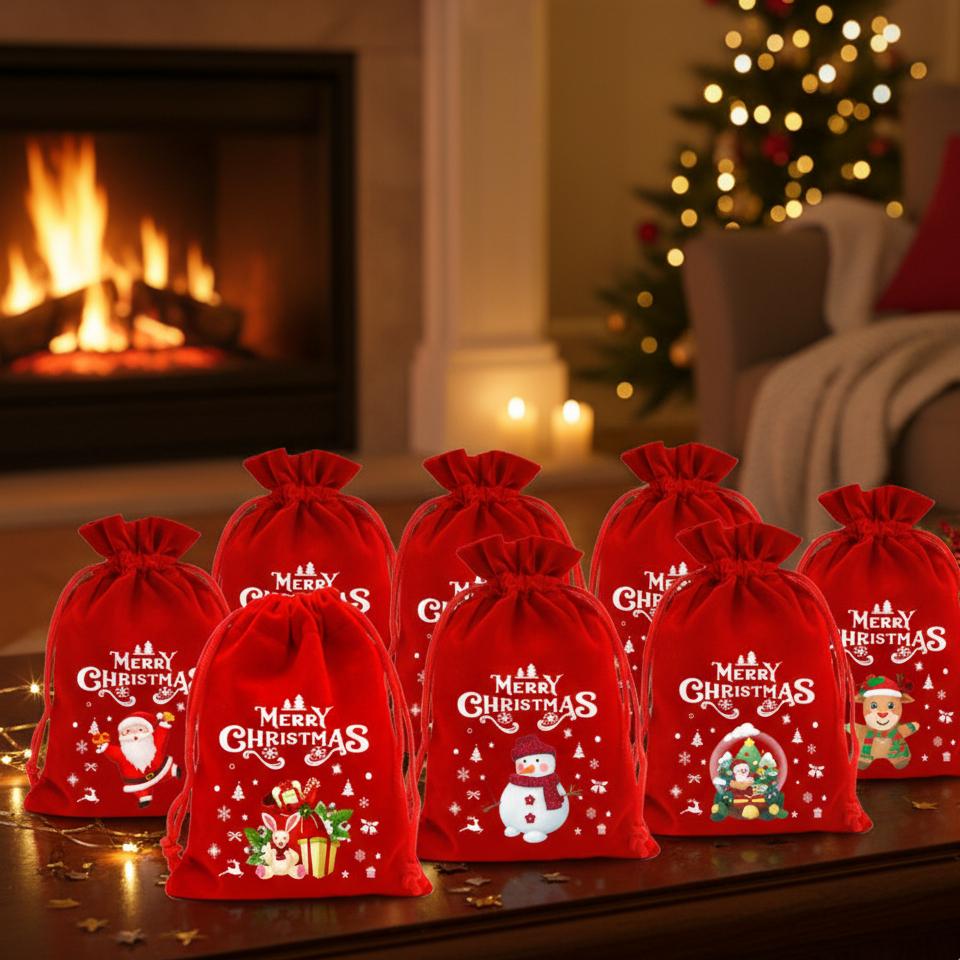 10 pcs Woolen fabric is exquisite soft Christmas Gift Wrapping Set Perfect for Holiday GiftsSanta Claus Gift Bags - Party Bags, Candy Gift Bags & Gift Packaging Bags10 Suction Cup Sponge Holder for Kitchen Sink  semiannual  sale  2023  2025 easy install k