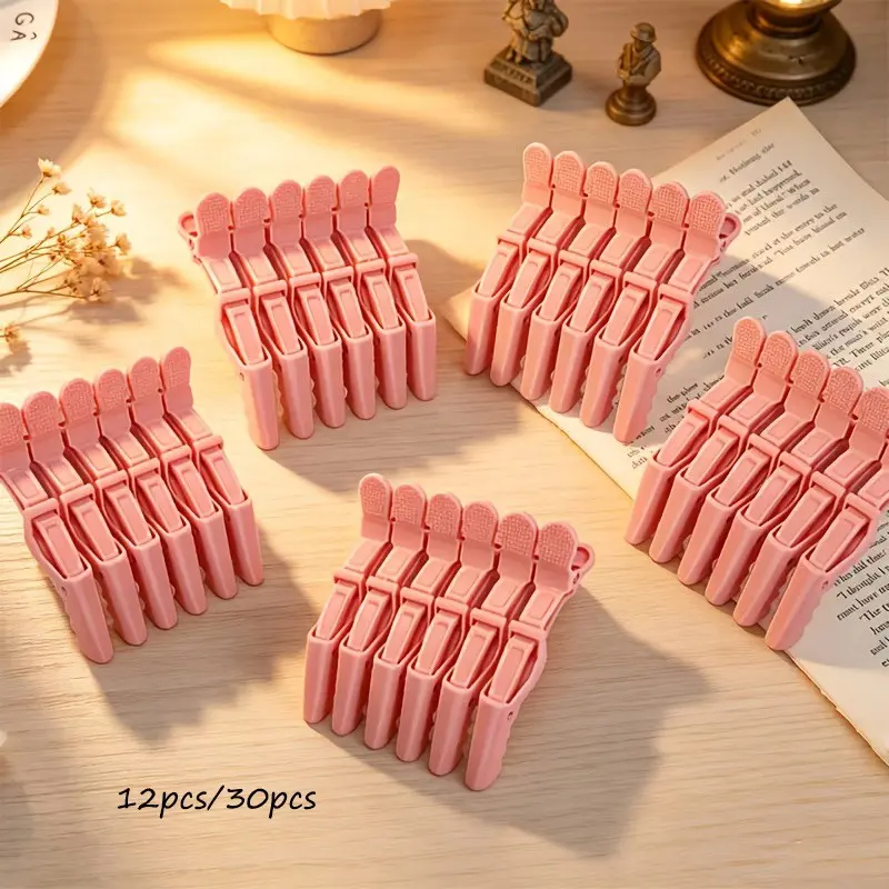 12pcs/30pcs Hair Clips, Traceless Duckbill Hair Clamps, Styling Partition Clips, Salon Home Use, Professional Hairstyling Tools
