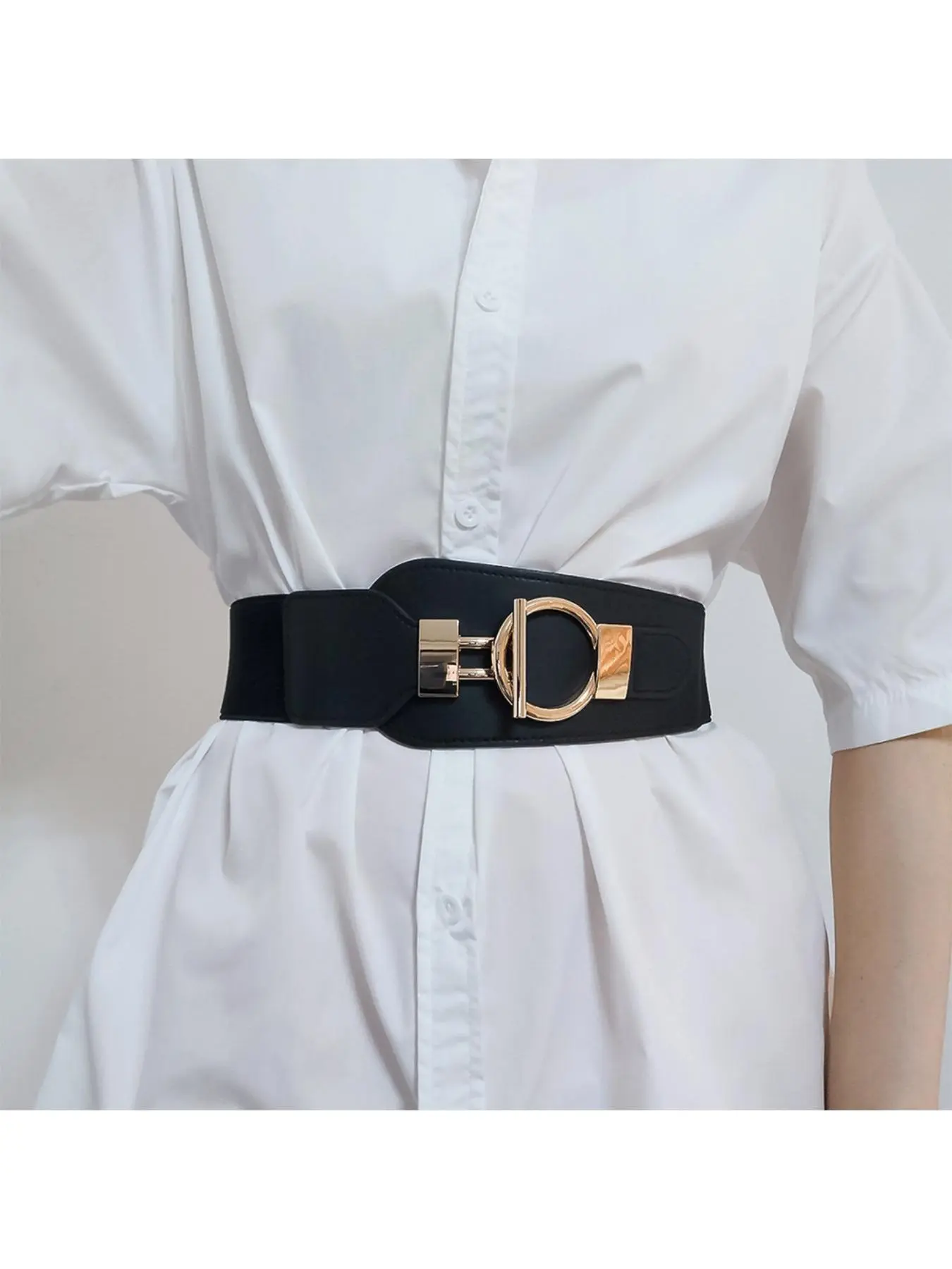 Autumn and winter outerwear elastic wide waistband versatile coat windbreaker knitted top fashionable decoration belt accessories
