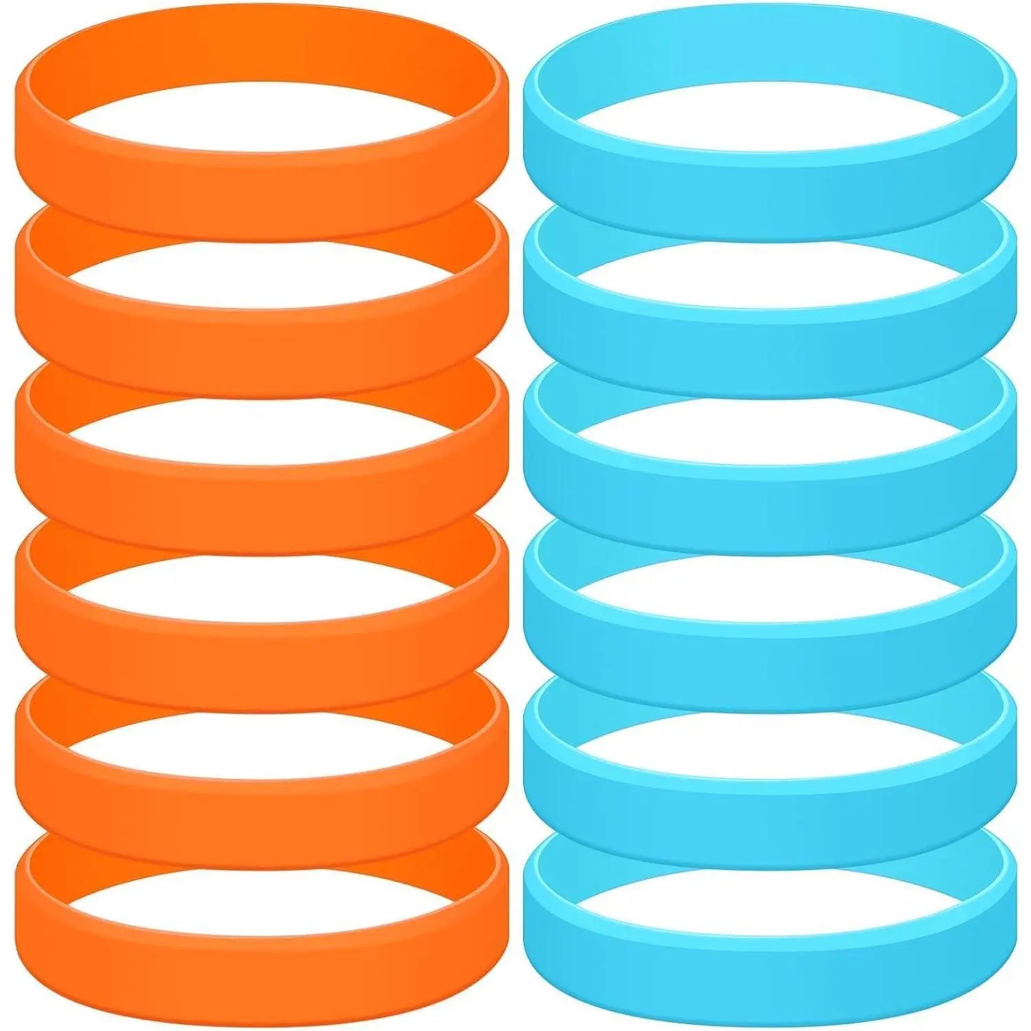 24 count  Bracelets for Women Men Friendship  Wristbands Elastic  Rubber Bracelets Blank Wrist Bands for Birthday  Party Supplies Accessorie Gifts