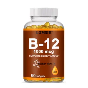 Vitamin B-12 1000 mcg - Supports Cellular Energy, Healthy Brain & Nerve Function, Suitable for Men and Women - 60 Softgels