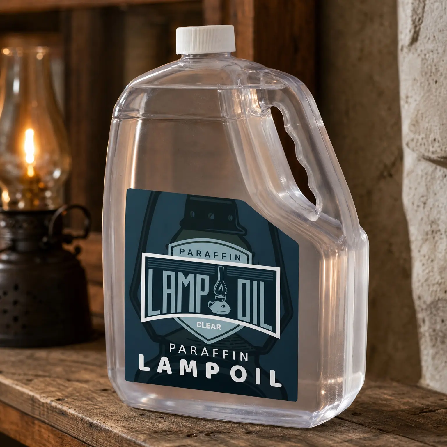 Clear Smokeless Odorless Liquid Paraffin Lamp Oil – Ultra Clean Burning Fuel for Indoor & Outdoor Use – 1 GallonGift