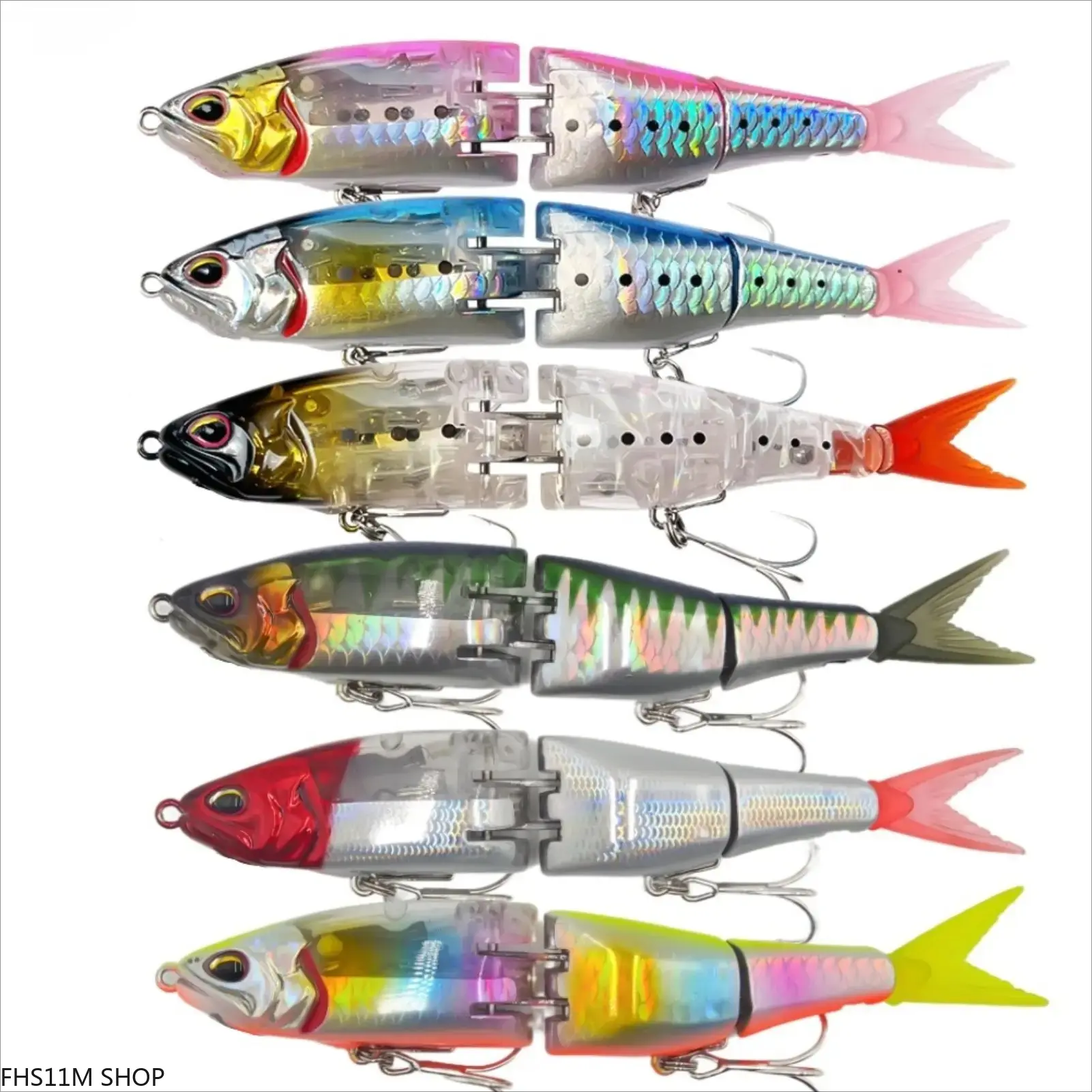 Jointed Minnow Hard Plastic Lures, 21g Floating Bait with Reflective Finish for Long Casting in Saltwater, Minnow Flash Reflector, Angling Fishing