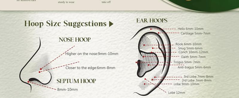 Jstyle 8Pcs 16G Stainless Steel Hinged Clicker Segment Nose Ring Hoop Piercing for Men Women Cartilage Daith Tragus Sleeper Earrings Improved Clasp 6-12MM