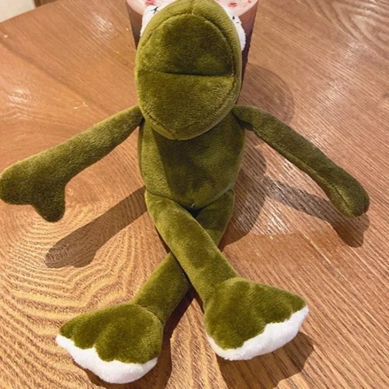 Long Legged Frog Backpack Pendant Soft Stuffed Ugly Cute Doll Keychain Funny Cartoon Creative Design Keychain Key Ring