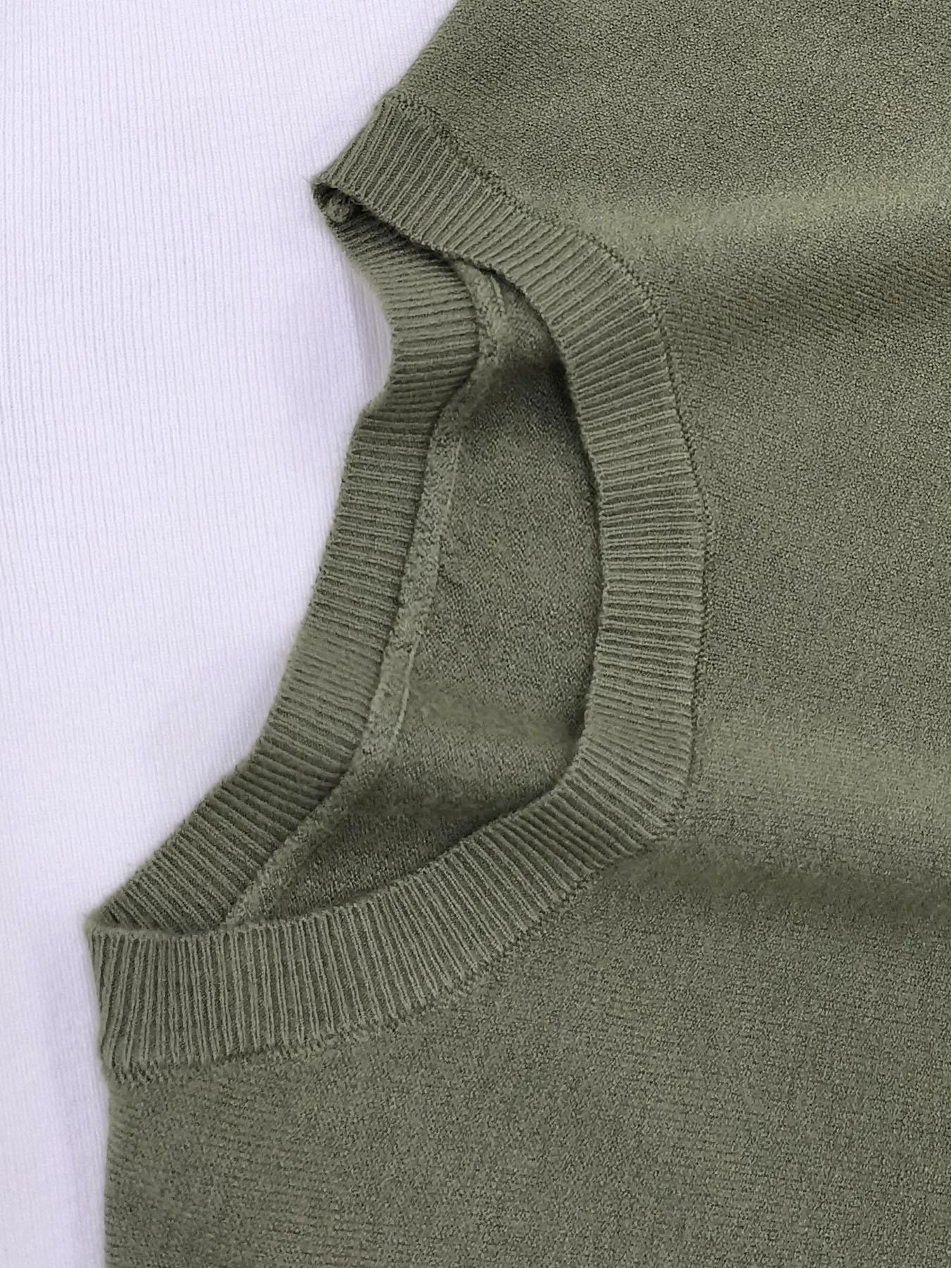 Women's Solid Color Crew Neck Short Sleeve Sweater, Casual Basic Knit Pullover for Spring & Fall, Fashion Women's Knitwear for Daily Wear, Womenswear