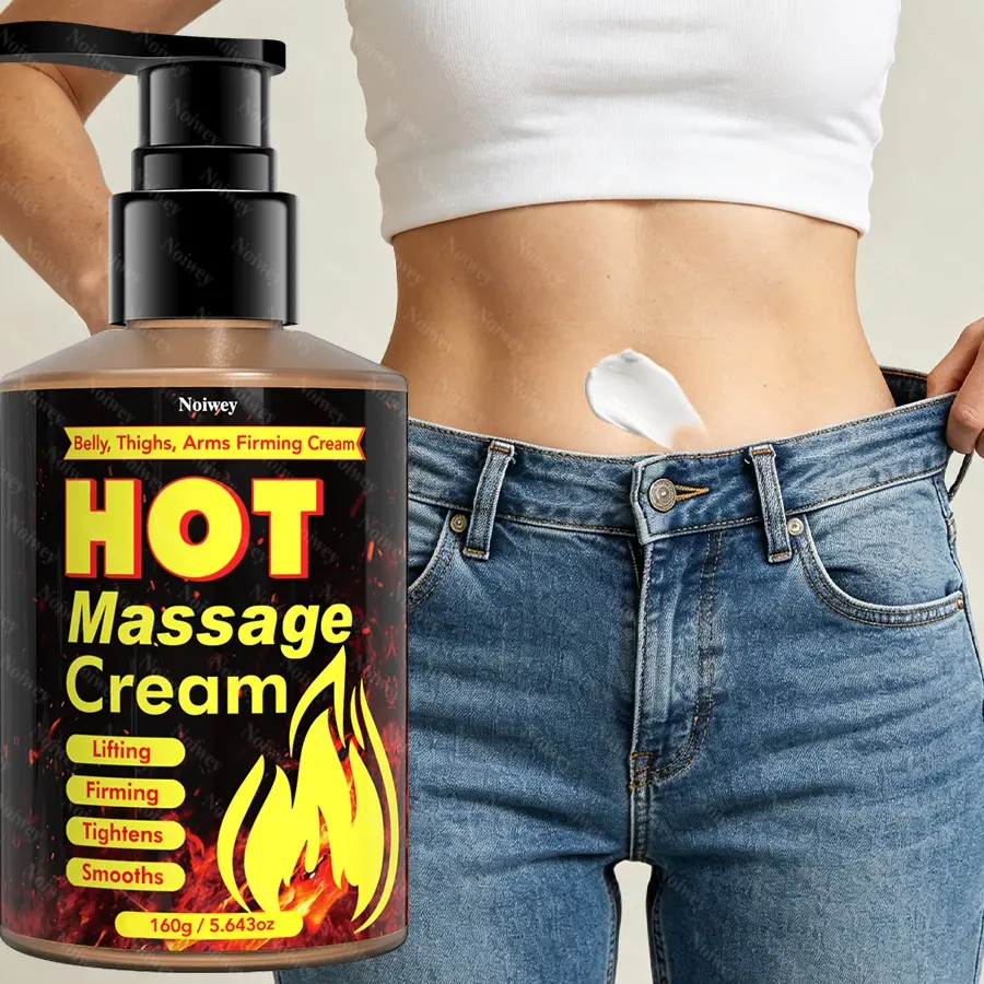 160g Caffeine Hot Body Massage Cream, Body Firming Cream Contains Jojoba Oil And Collagen, Hot Massage Cream, Long Lasting Moisturizing Pre And Post Workout Massage Cream for Women & Men, Body Sculpting Workout Cream for Thighs, Belly, Butt