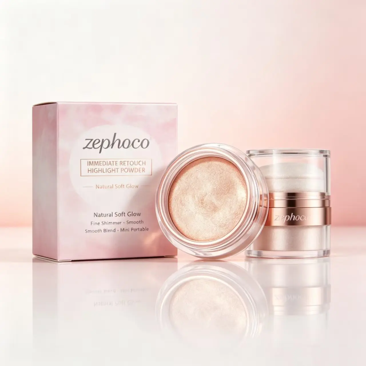 Best Seller Zephoco Body Glow Highlight Powder, Lightweight Translucent Dewy Fine Micro Shimmer Sweat Resistant Long Wear Brighten Collarbone Shoulder Legs