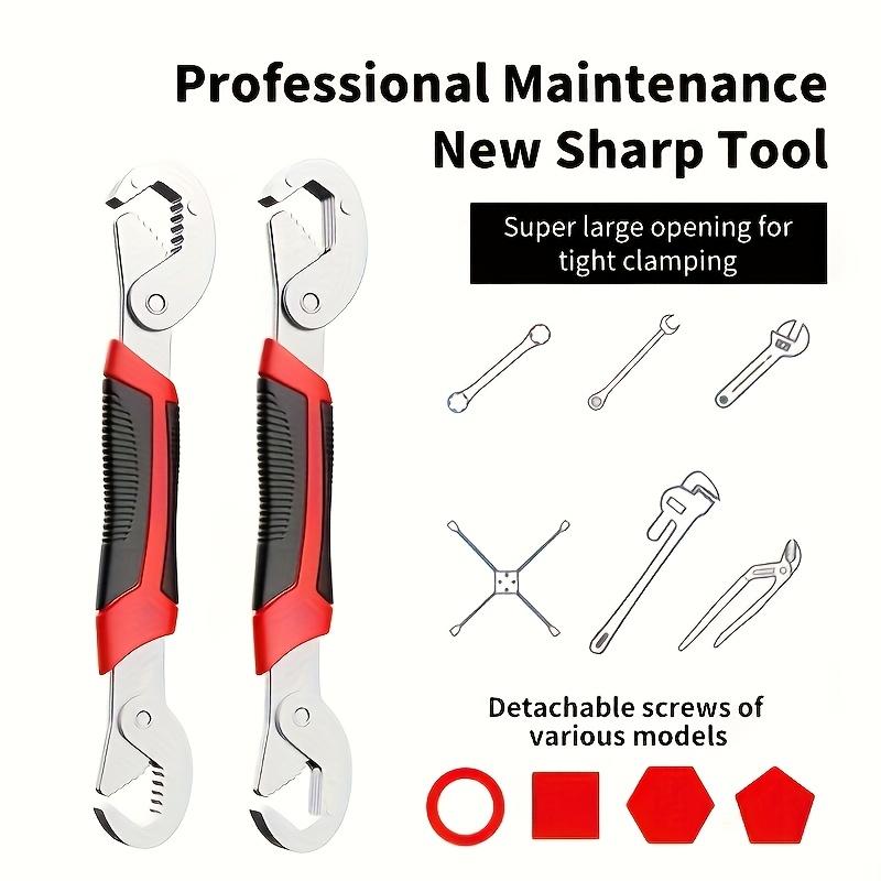 1 Pc Multifunctional Double-ended Pipe Wrench, Tool Multifunctional Looper Pliers, Multifunctional Torque Adjustable Opening Adjustable Wrench, Suitable for DIY And Electrician, Machinery, Motorcycle, Bicycle Home Maintenance Tools.