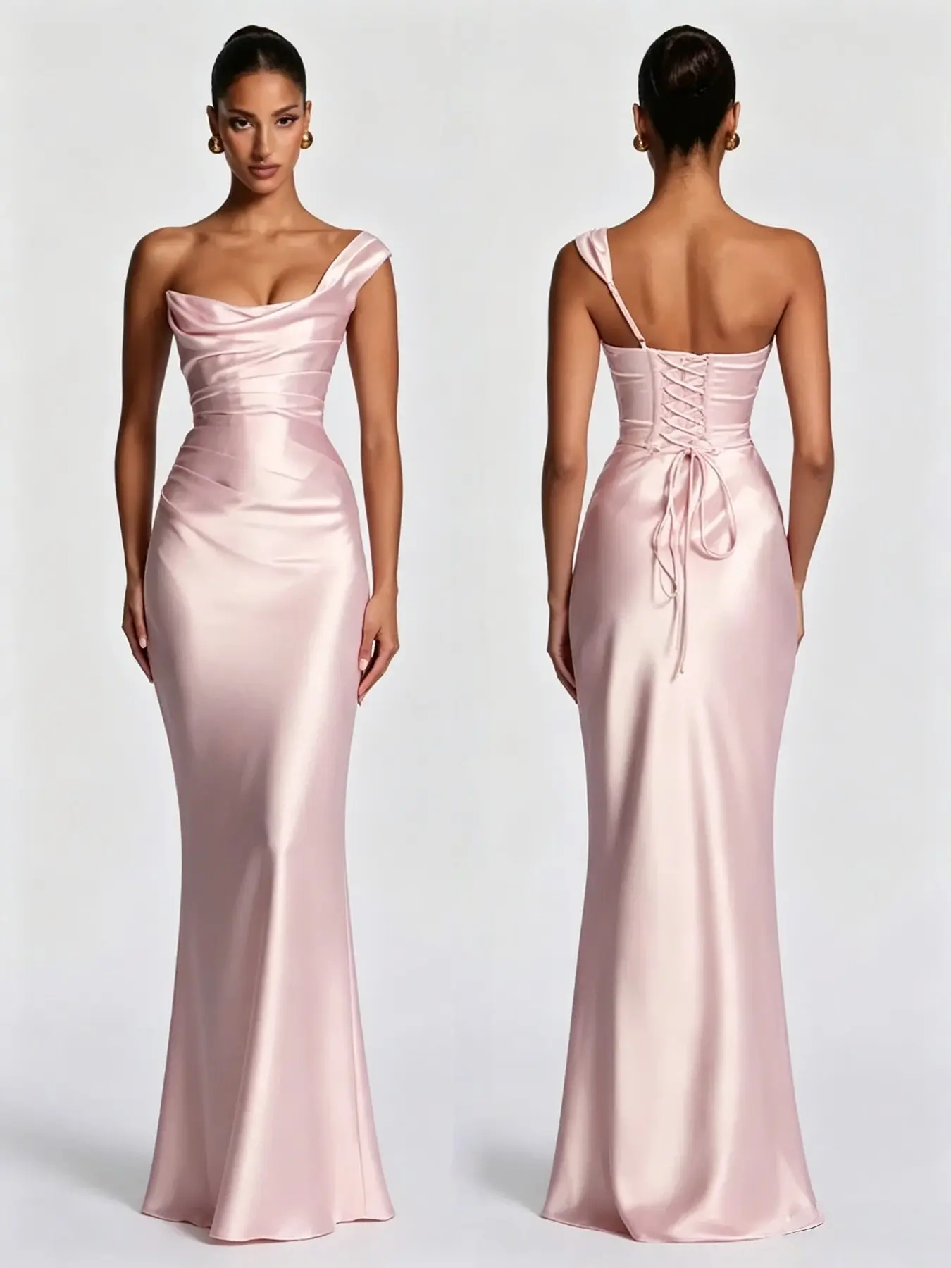 2026 New Fashion Sexy Sleeveless Bodycon Midi Dress, Cocktail Party Dresses, Elegant Evening Dress, Tie Back Design, Fitted Waist, Perfect for Bridesmaid, Evening Party, Formal Occasions