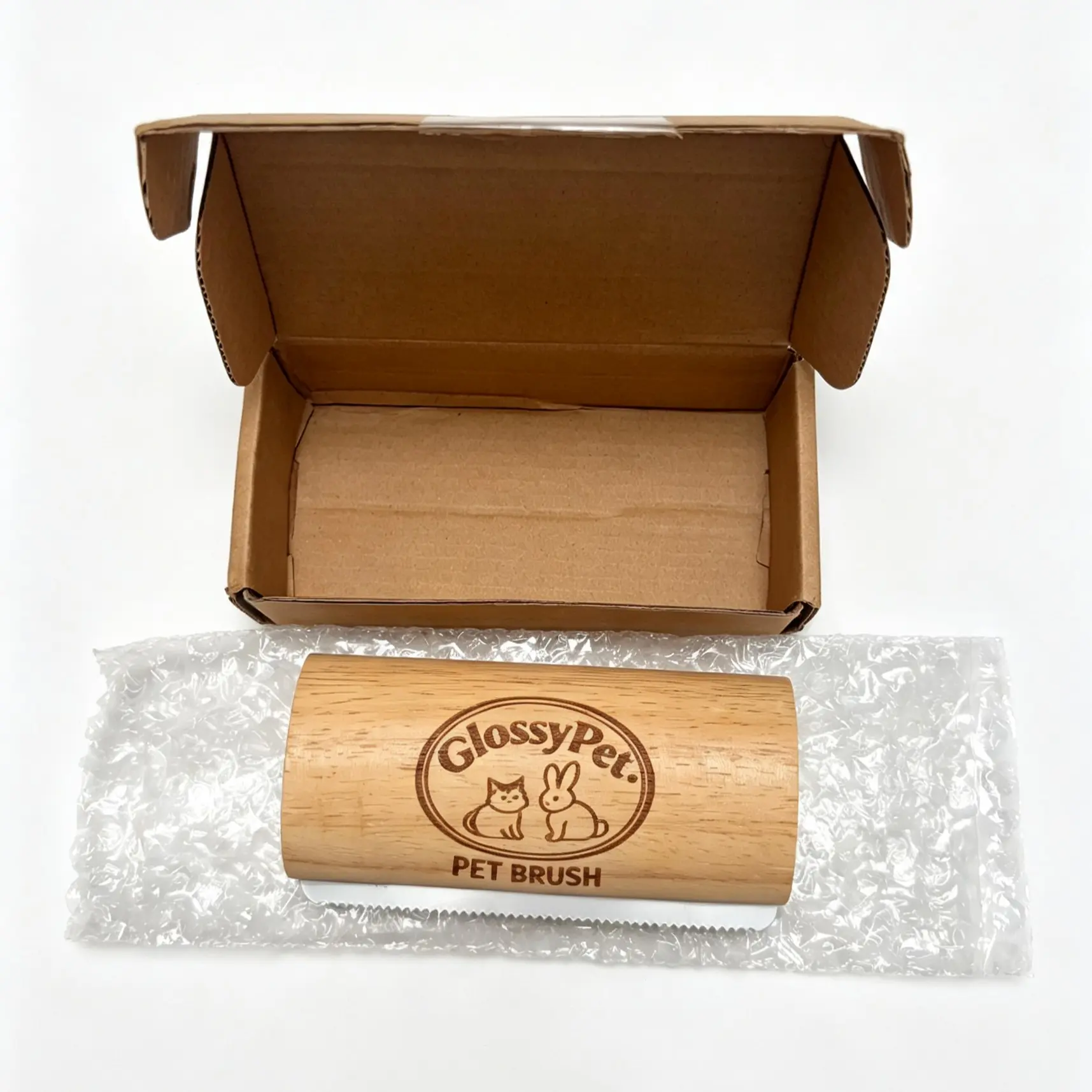 Pet Hair Removal Tool, Wooden Portable Grooming Brush, Reduces Shedding 95%, Suitable for All Fur Types, Dogs Cats Horses