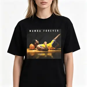 "Mamba Forever Bold Design Classic Cut Casual" Graphic Unisex Tee |   All-Season Breathable Top