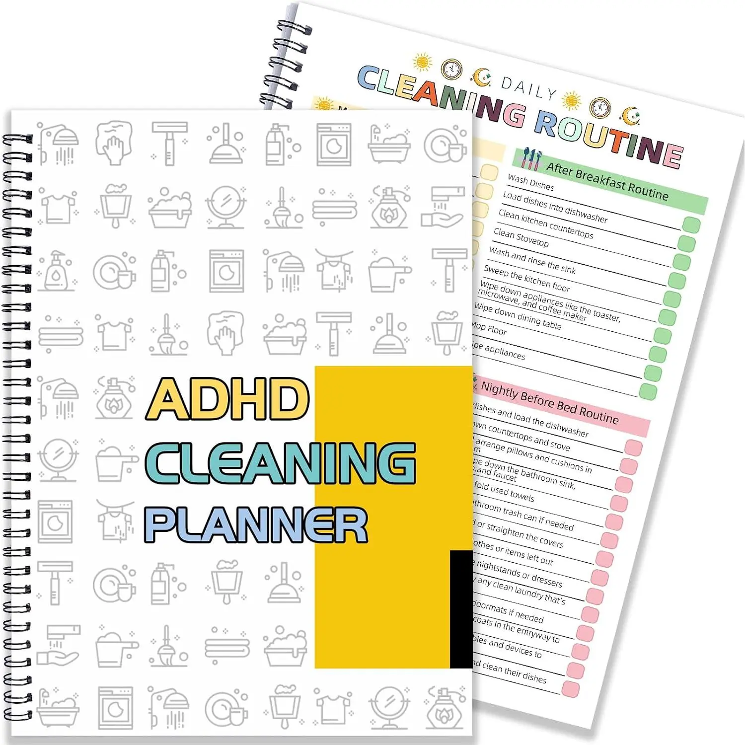 2026  Cleaning Planner for Adults and Teens  Cleaning and Organizing Planner Cleaning Schedule and Checklist Notebook List Daily Weekly Monthly for  Chore Chart  Daily Planner