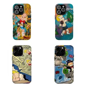 Richie Rich & Monopoly Man Money Graffiti Two-In-One Phone Case Durable And Trendy Protection For iPhone17 16, 15, 14, 13, 12 Plus, Pro, Max, and Samsung S26-22 Perfect Birthday Gift for Friends