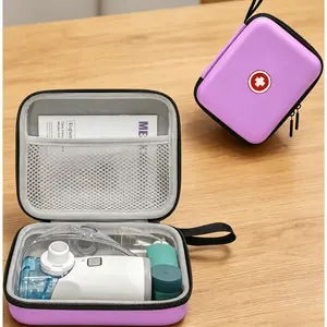 Purple Hardshell Portable Nebulizer Case for Adults - Home Organizer Storage Bag, Travel Gear, Portable Travel Accessories, Easy-to-Carry Flight Essential (Case Only)