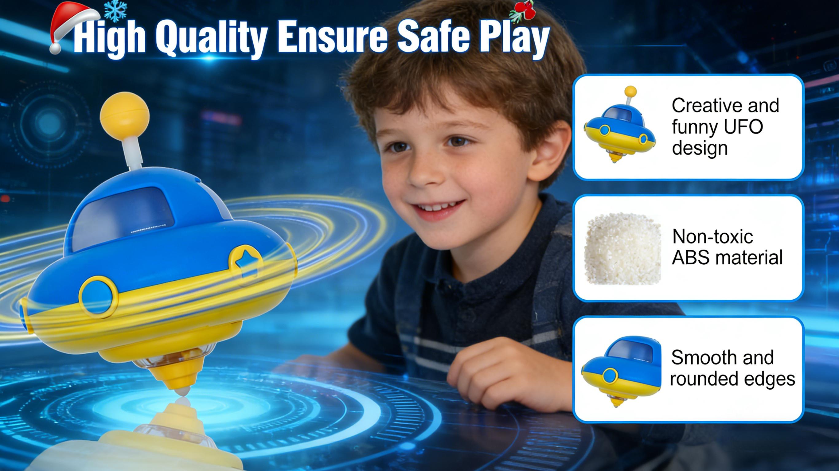 Luminous rotating gyro,Light Up Spining Top Toy with Flashing Lights, Learning and Sensory Toys for Toddlers, Fidget Toys for Adult and Kids, Birthday Party Favors Toys for 3 4 5 6 7 8 9 10 Year Old Boys Girls