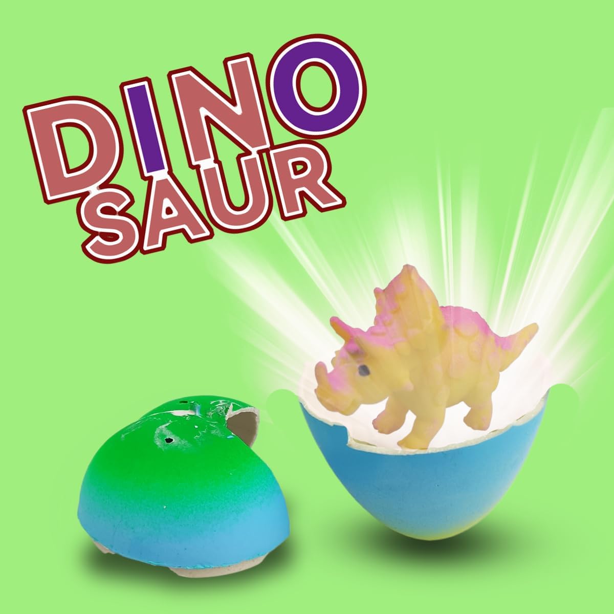 6-Pack Dinosaur Hatching Surprise Eggs – Magic Grow in Water Up to 600%, Educational Dino Egg Toy Set with T-Rex, Triceratops & More!Includes Fact Cards for Each Species – Perfect Easter Basket Stuffers, Birthday Party Favors & Gift for Kids Ages 3-8 Boy