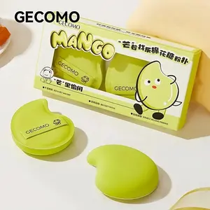 Mango Soft Makeup Sponge Duo, Dual Texture Non-Absorbent Puff, Ideal for Liquid/powder, Thick Elastic Mixing Tool, Durable Design (2 Pieces)