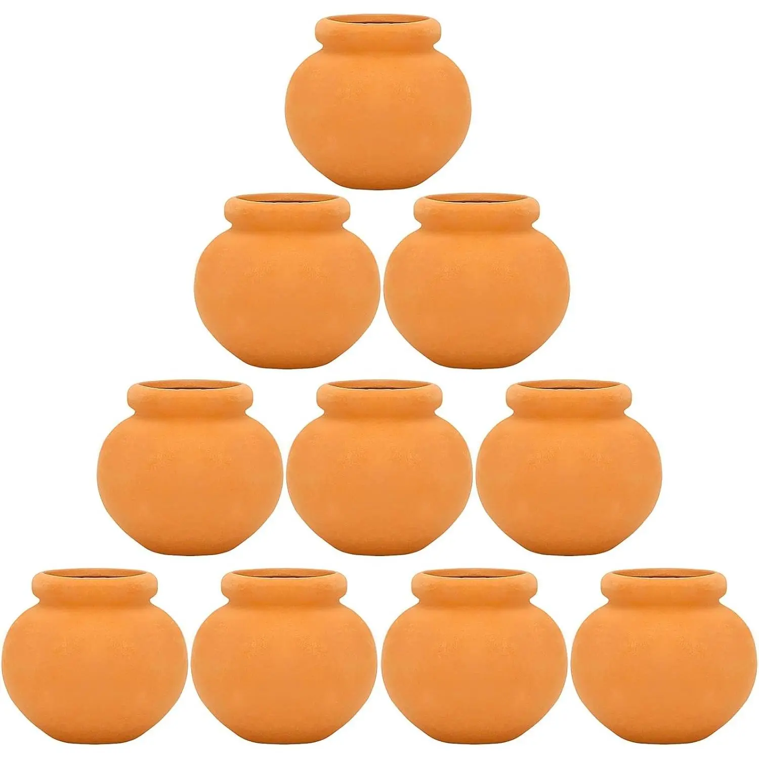 10 Pieces Miniature Tiny Clay Pots Mini Flower Pottery Planter for DIY Garden Plants Office Home Decoration